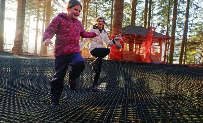 Bounce around on our Treetop Nets
